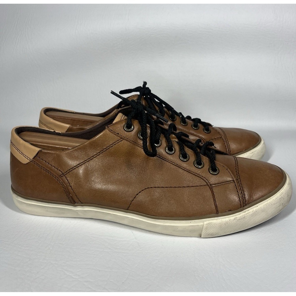 Coach New York Perkins Low Top Brown Soft Leather Casual Sneakers Men's 10D
